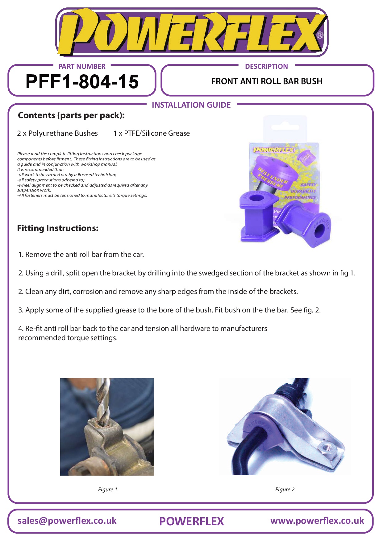 Voorste stabilisatorstangbus (03-05) 15 mm GTV & Spider 916 2.0 & V6, straat