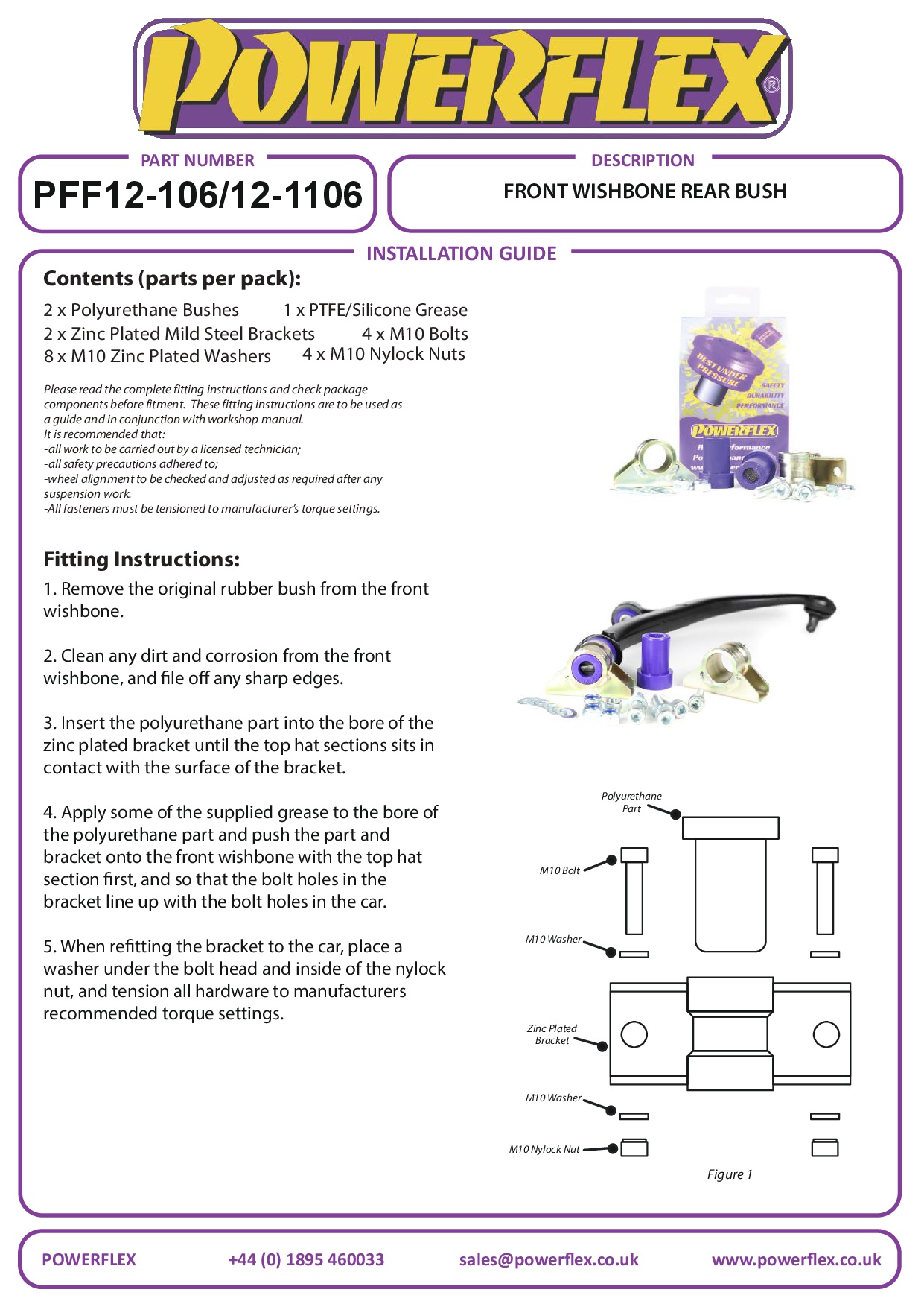 Front Wishbone Rear Bush AX Mk1 & 2, Saxo inc VTS/VTR, 106, black