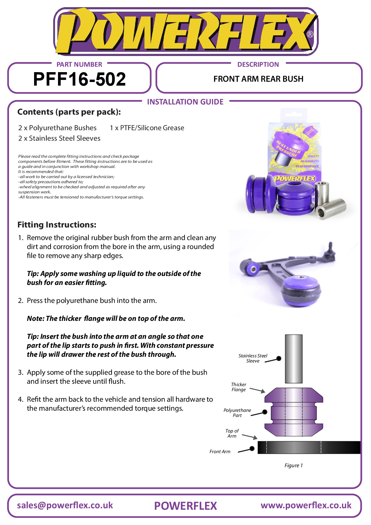 Front Arm Rear Bush 500 Models, Panda, KA Models, road