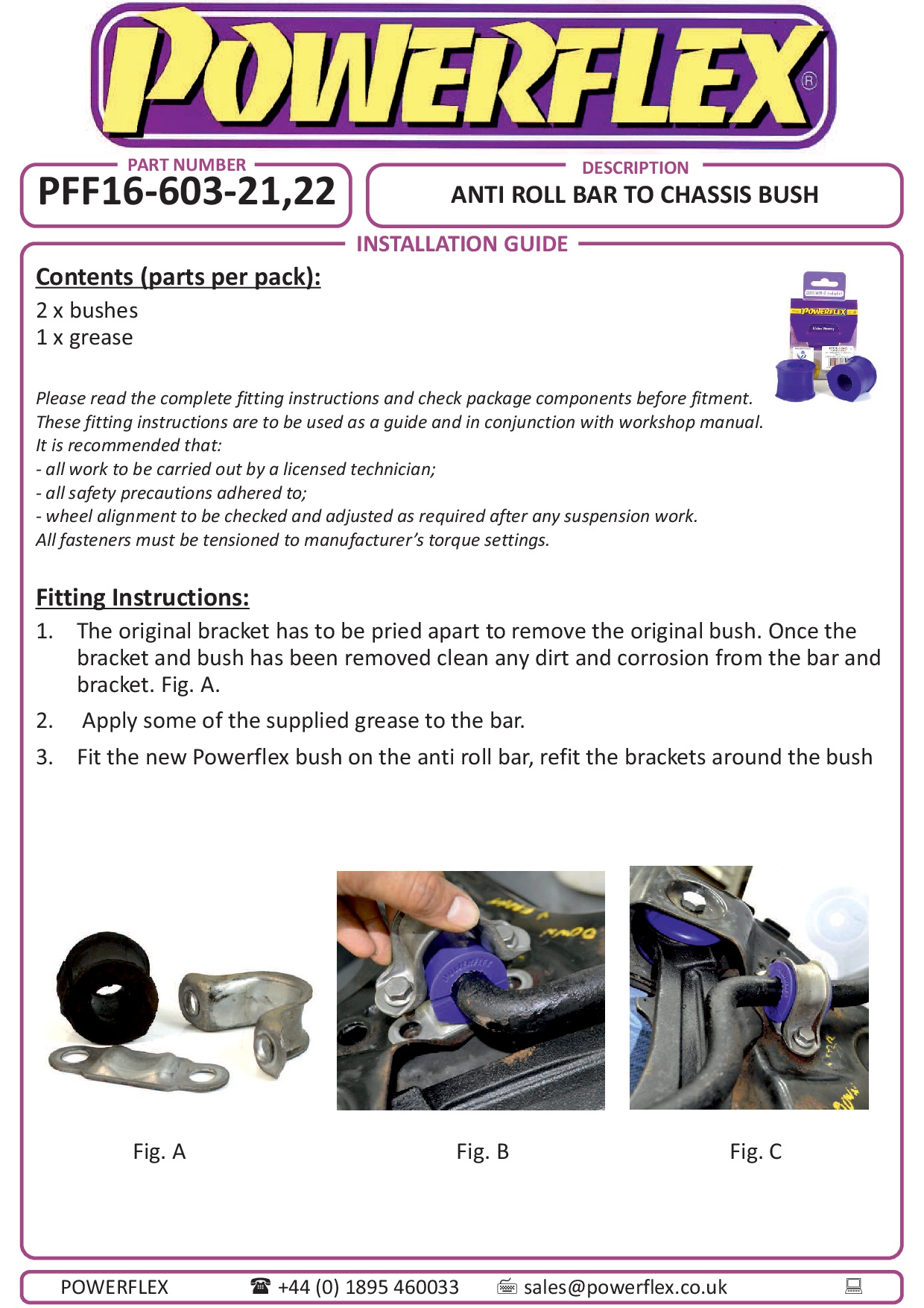 Front Anti Roll Bar To Chassis Bush 21mm Punto, Dedra inc Integrale, Delta 1.4-2.0, black