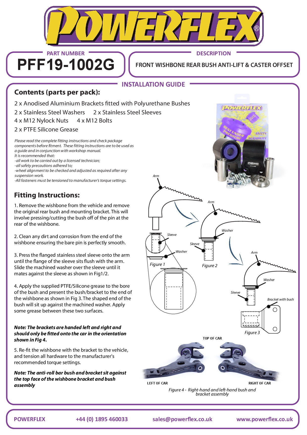 Voorste draagarm, achterste bus, anti-lift en castercompensatie C-Max Models, Focus Models, Kuga Models, Mazda 3, Mazda 5 CR19, C30, C70, S40, V50, straat