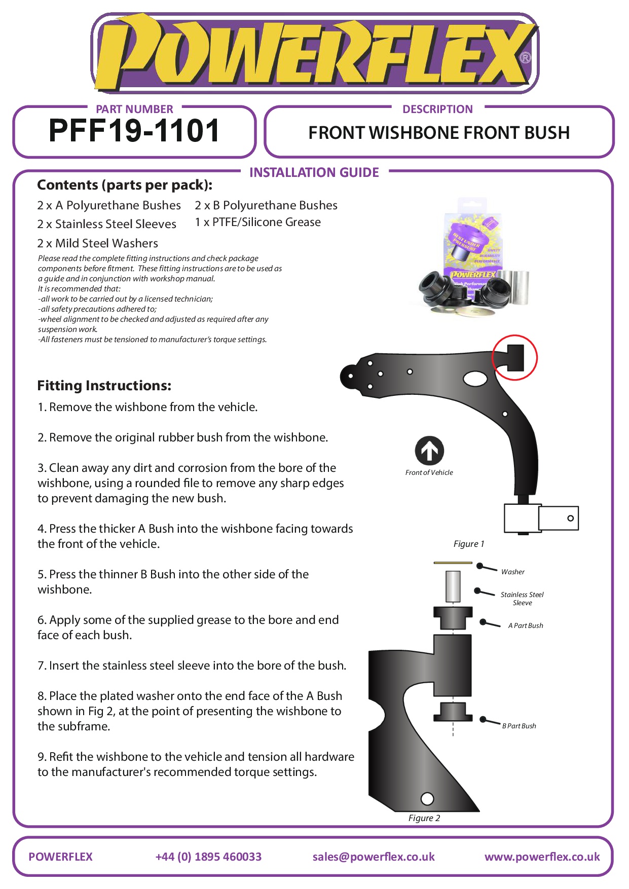 Voorste draagarm voorste bus Fiesta Models, Fusion, Mazda 2 (2003 - 2007), black