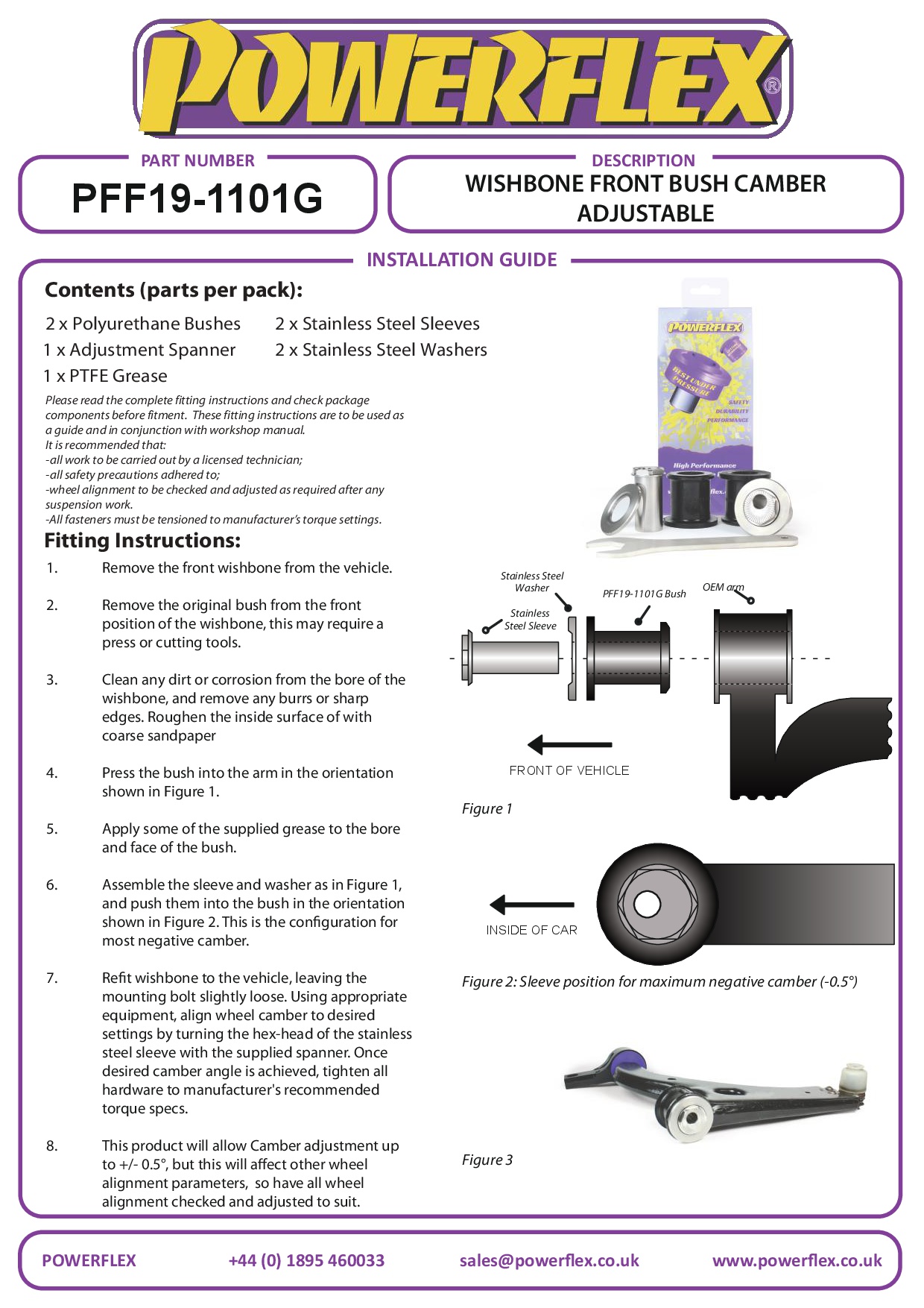 Voorste Wishbone Voorste Bush Camber verstelbaar Fiesta Models, Fusion, Mazda 2 (2003 - 2007), straat