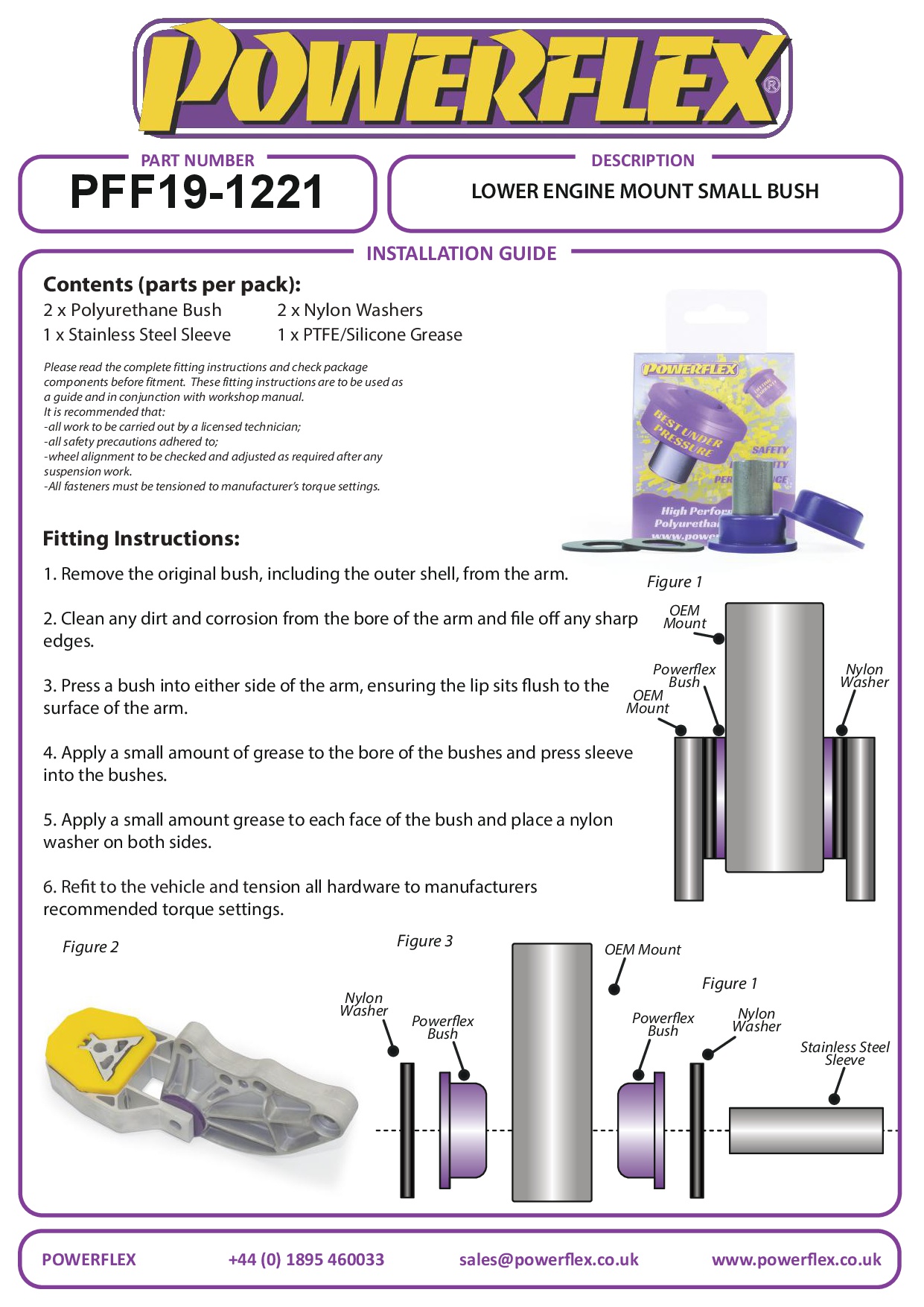 Kleine bus onderste motorsteun Focus Models, C30, C70, S40, V40, V50, black