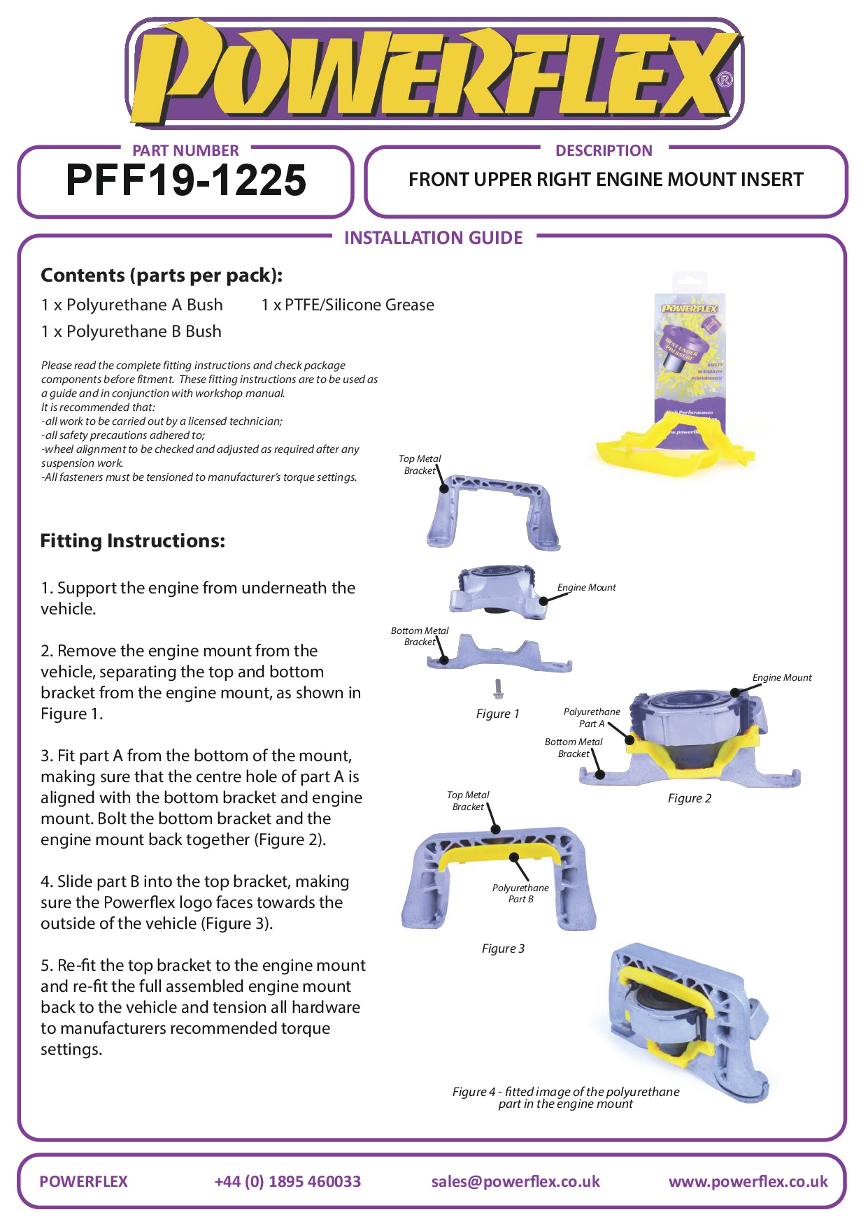 Inzetstuk motorsteun rechtsboven vooraan Focus Models, C30, C70, S40, V40, V50, black