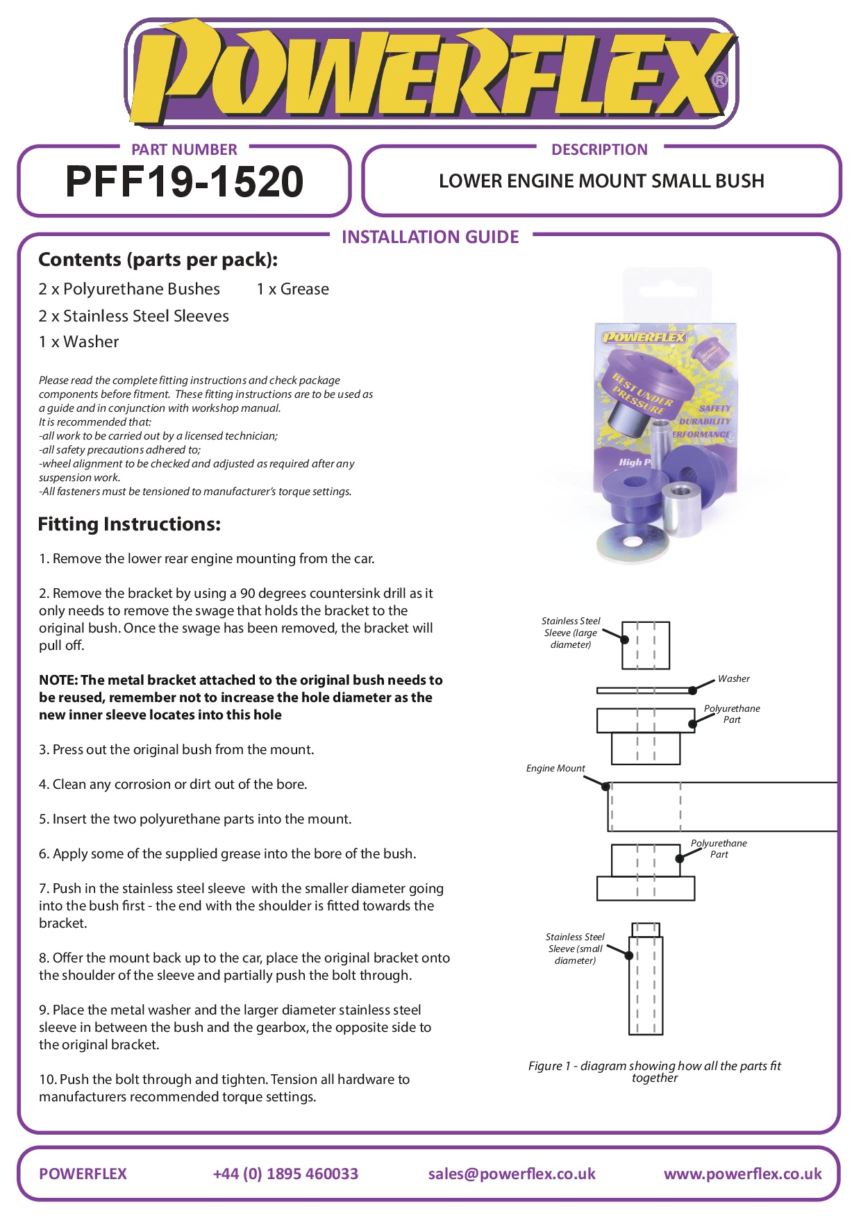 Lower Engine Mount Small Bush Round Bracket Fiesta Models, black