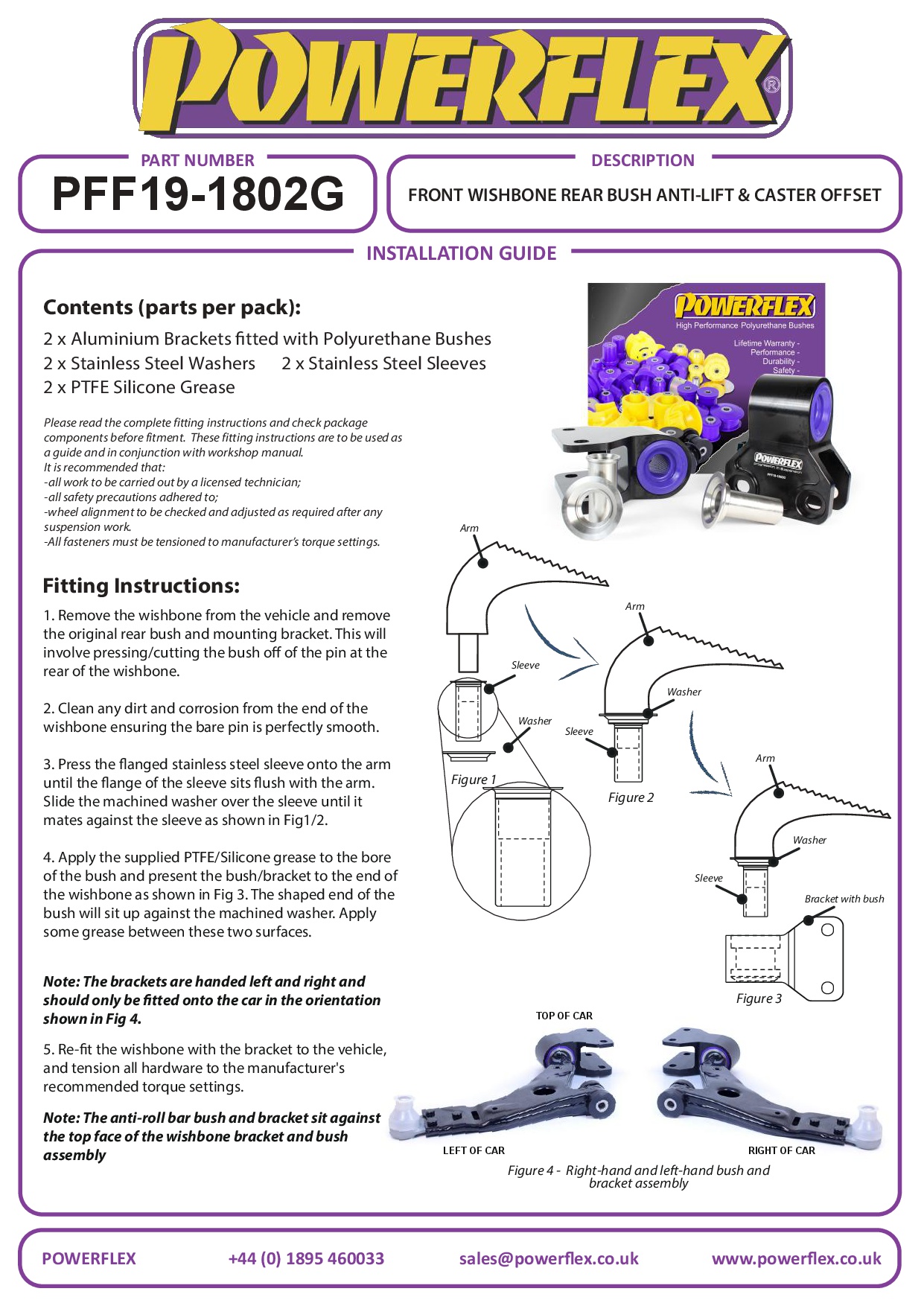 Voorste draagarm, achterste bus, anti-lift en castercompensatie C-Max Models, Focus Models, Kuga Models, Transit, Mazda 3, V40, straat