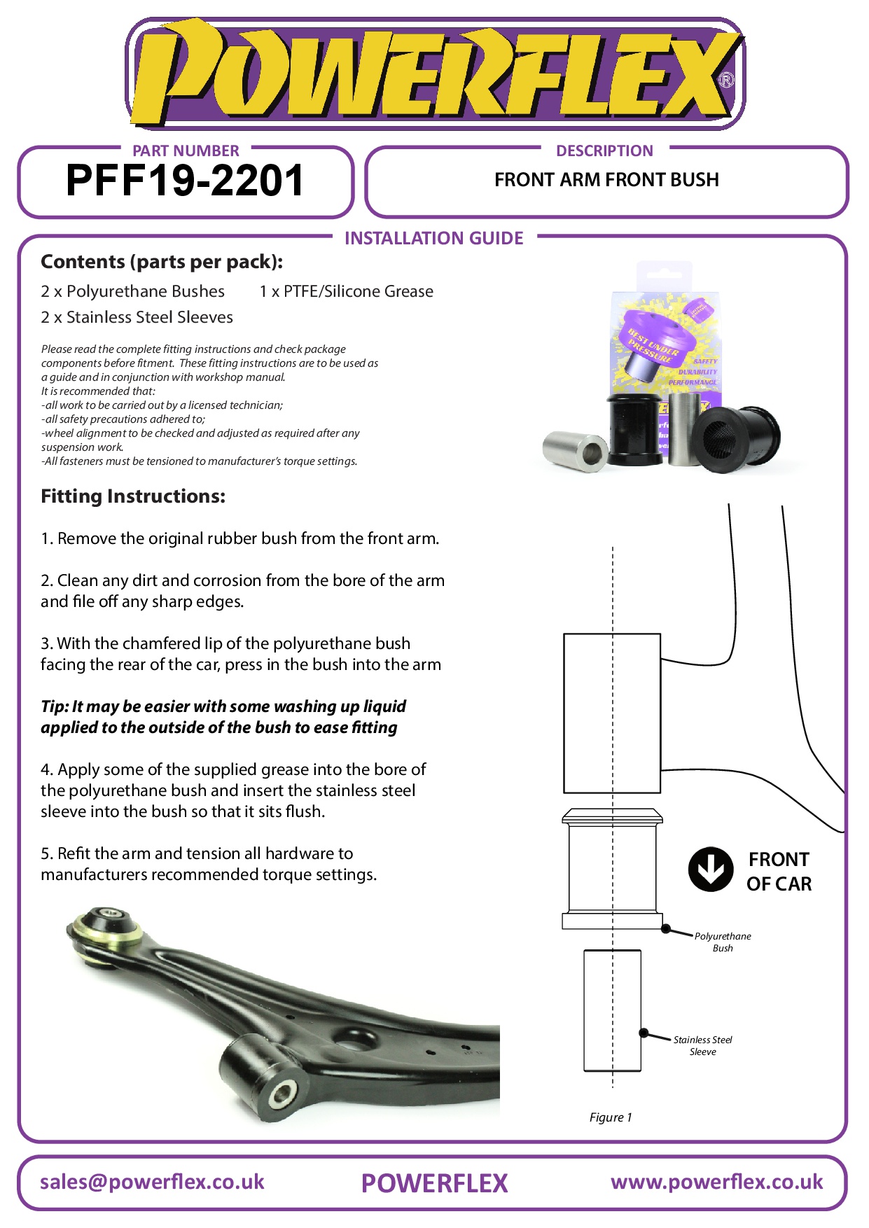 Voorste arm voorste bus Fiesta Models, black
