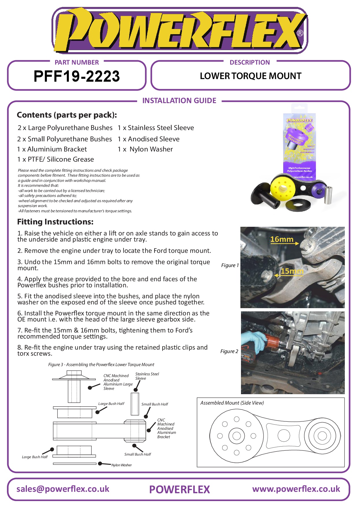 Lower Torque Mount, Fast Road/Track Fiesta Models, road