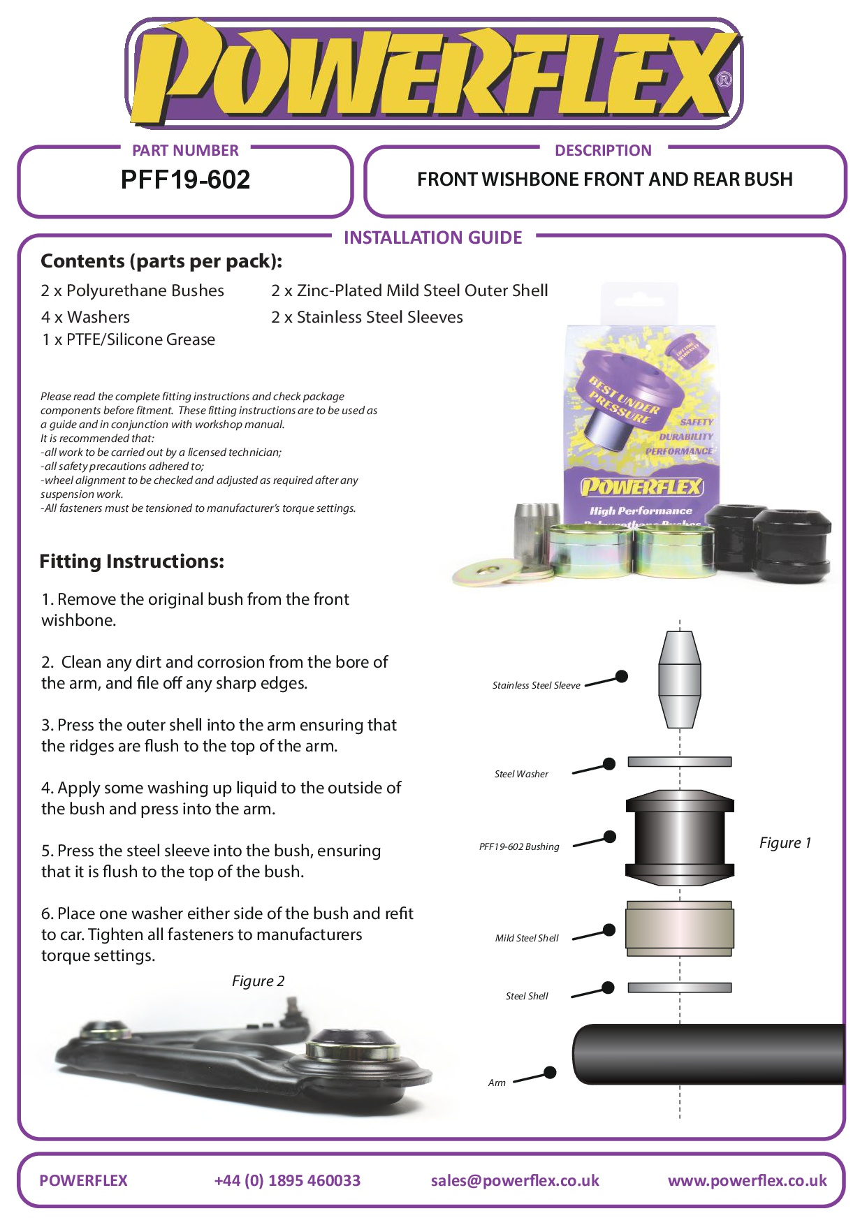 Front Wishbone Rear Bush 54mm Escort Models, Fiesta Models, KA Models, Mondeo Models, road