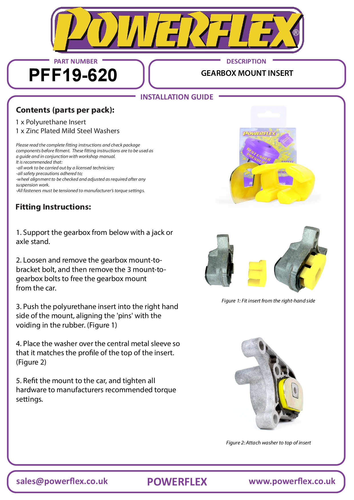 Gearbox Mount Insert KA Models, road
