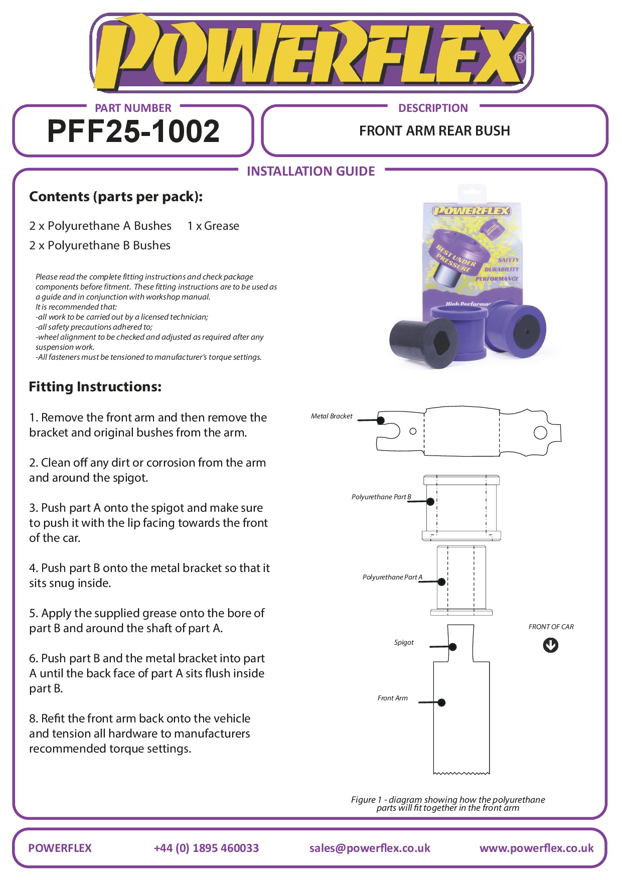 Front Arm Rear Bush Civic Models, black