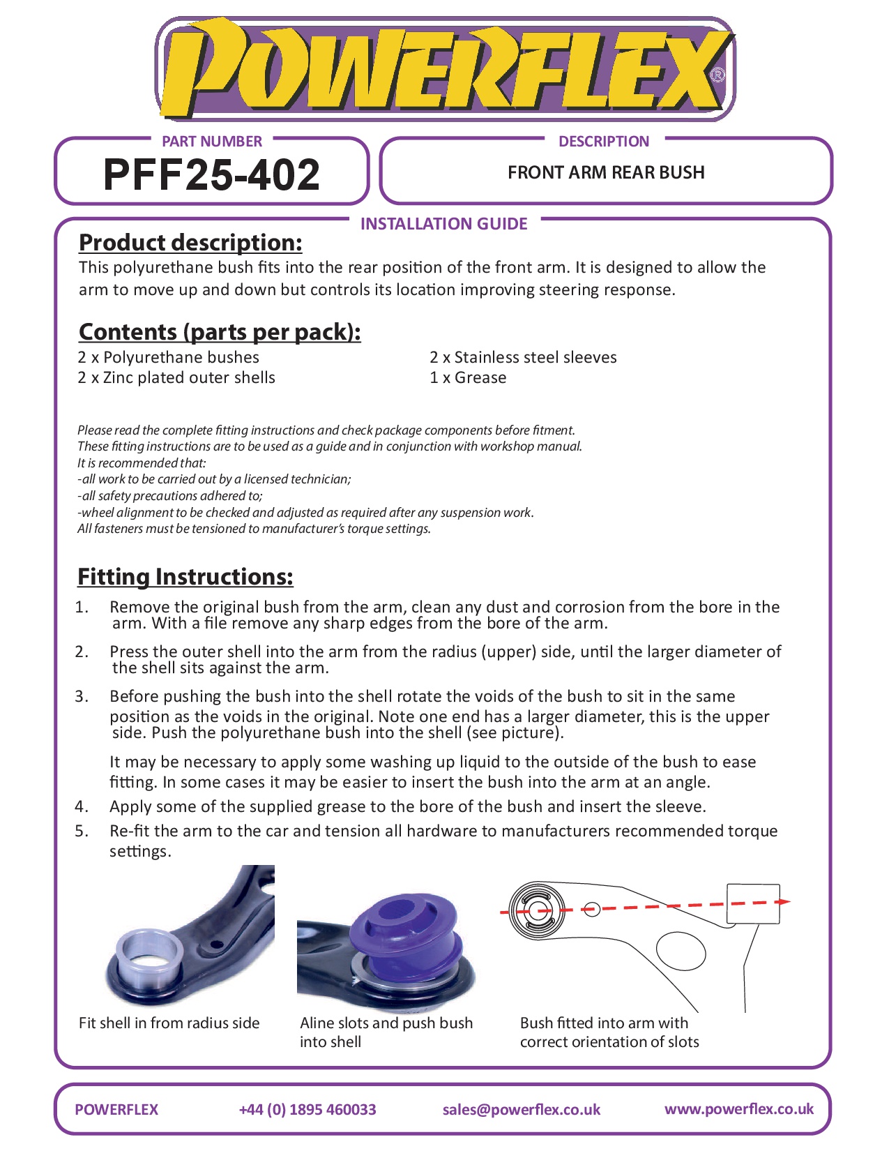 Front Arm Rear Bush Jazz / Fit Models, road