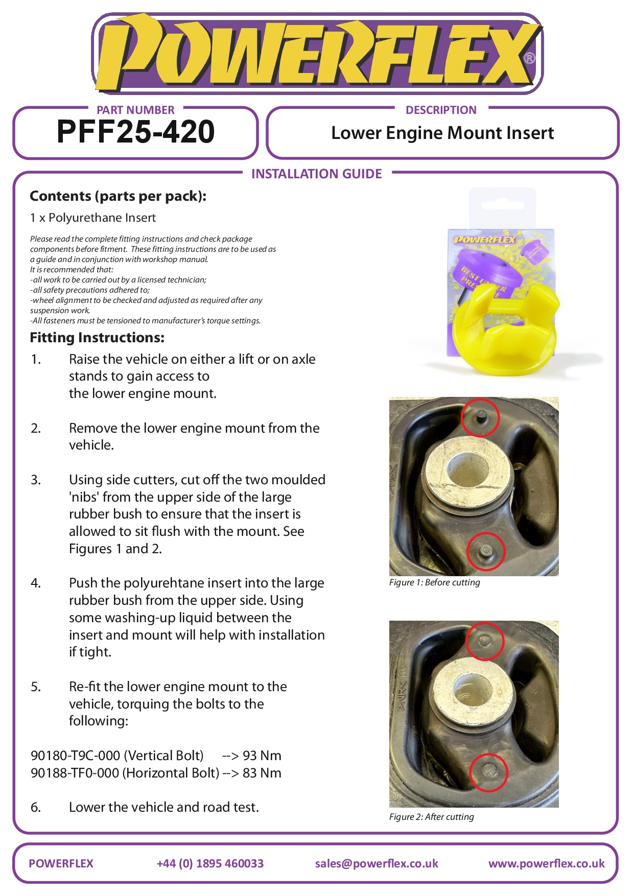 Lower Engine Mount Insert HR-V RU, Jazz / Fit Models, road