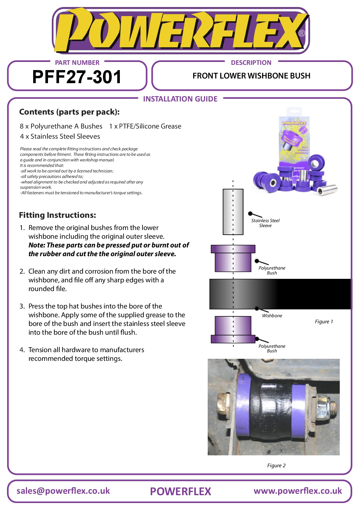 Front Lower Wishbone Bush XJ8, XJR, XJ Sport - X308, road