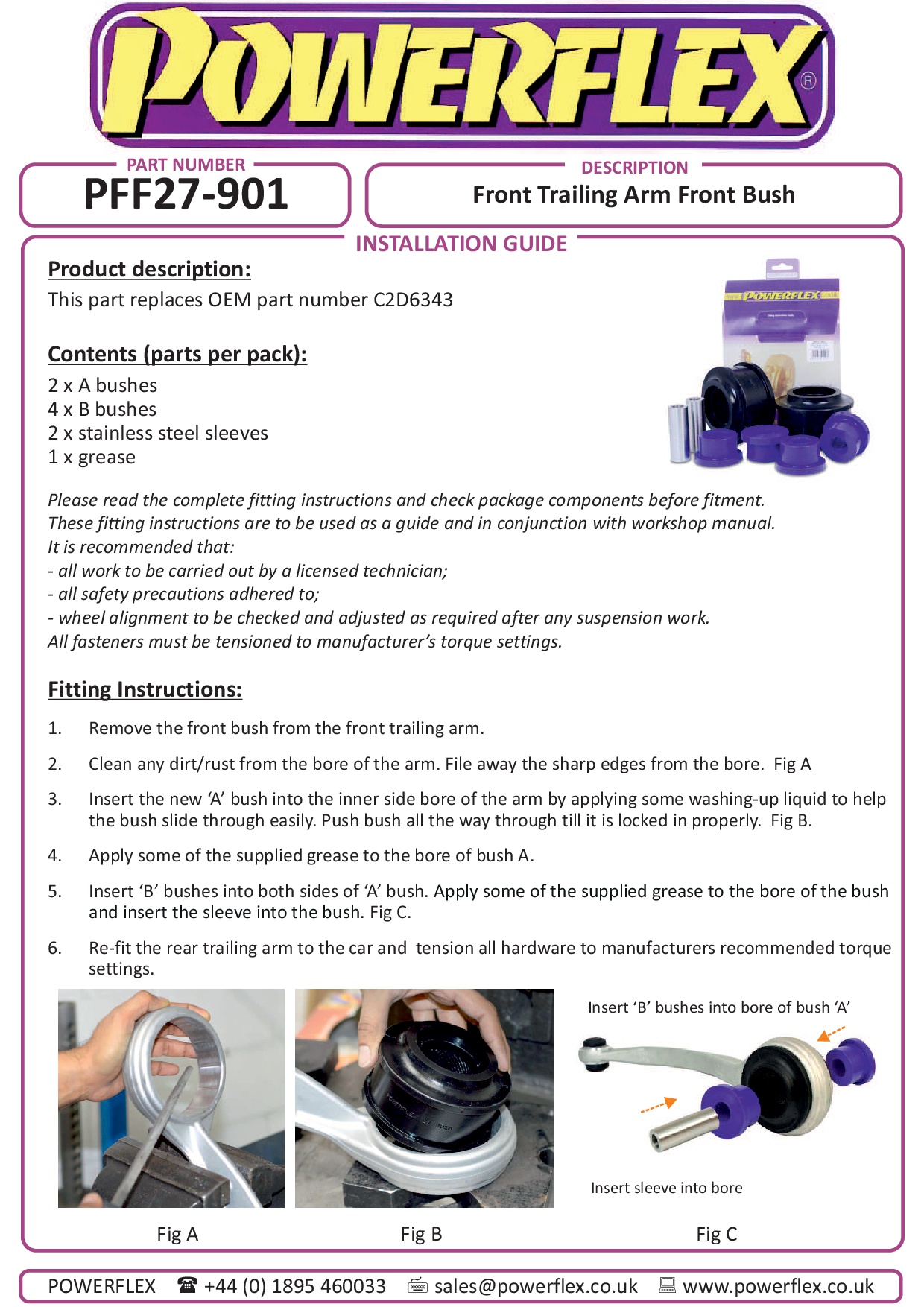 Front Trailing Arm Front Bush XJ - X351, road