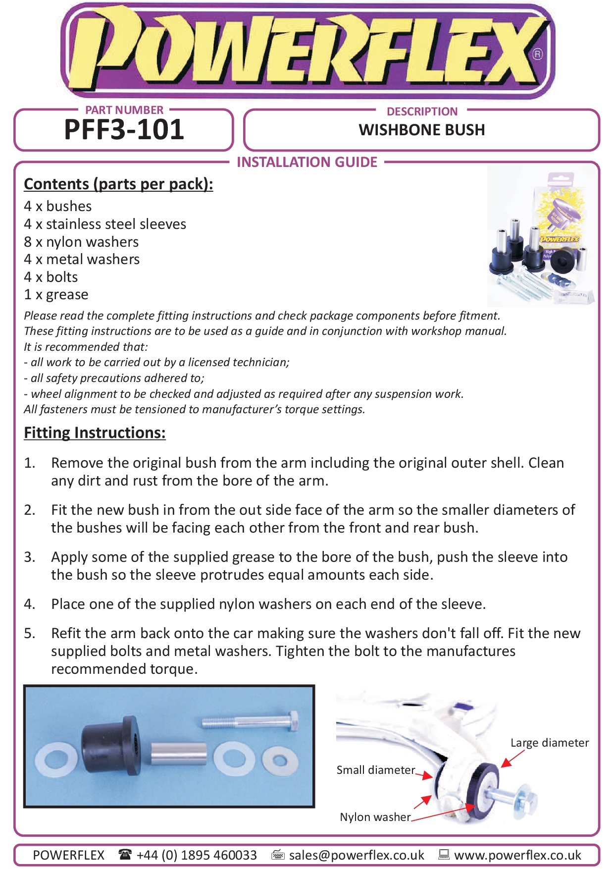 Voorste draagarmbus 80 / 90 - inc S2/RS2 & Quattro, black