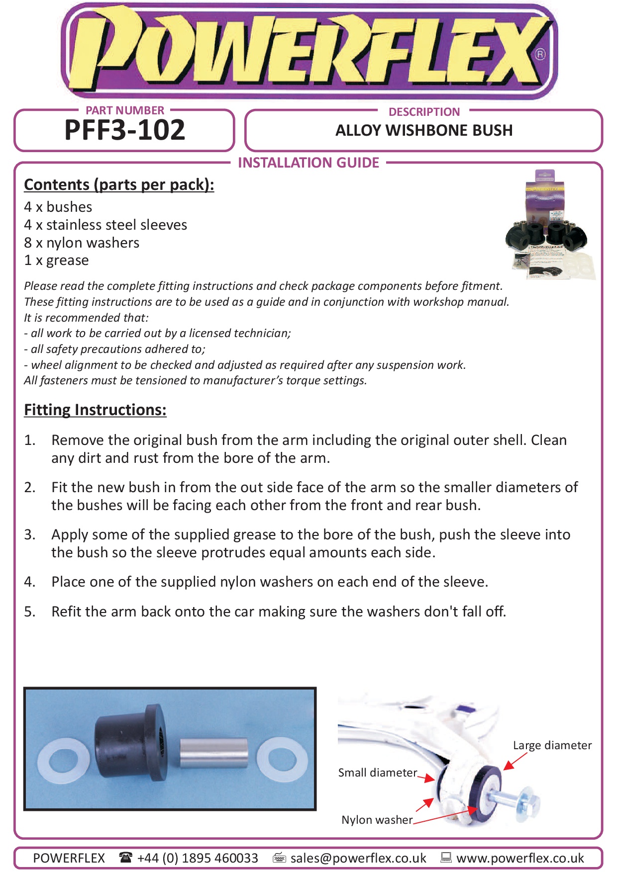 Voorste draagarmbus 80 / 90 - inc S2/RS2 & Quattro, black