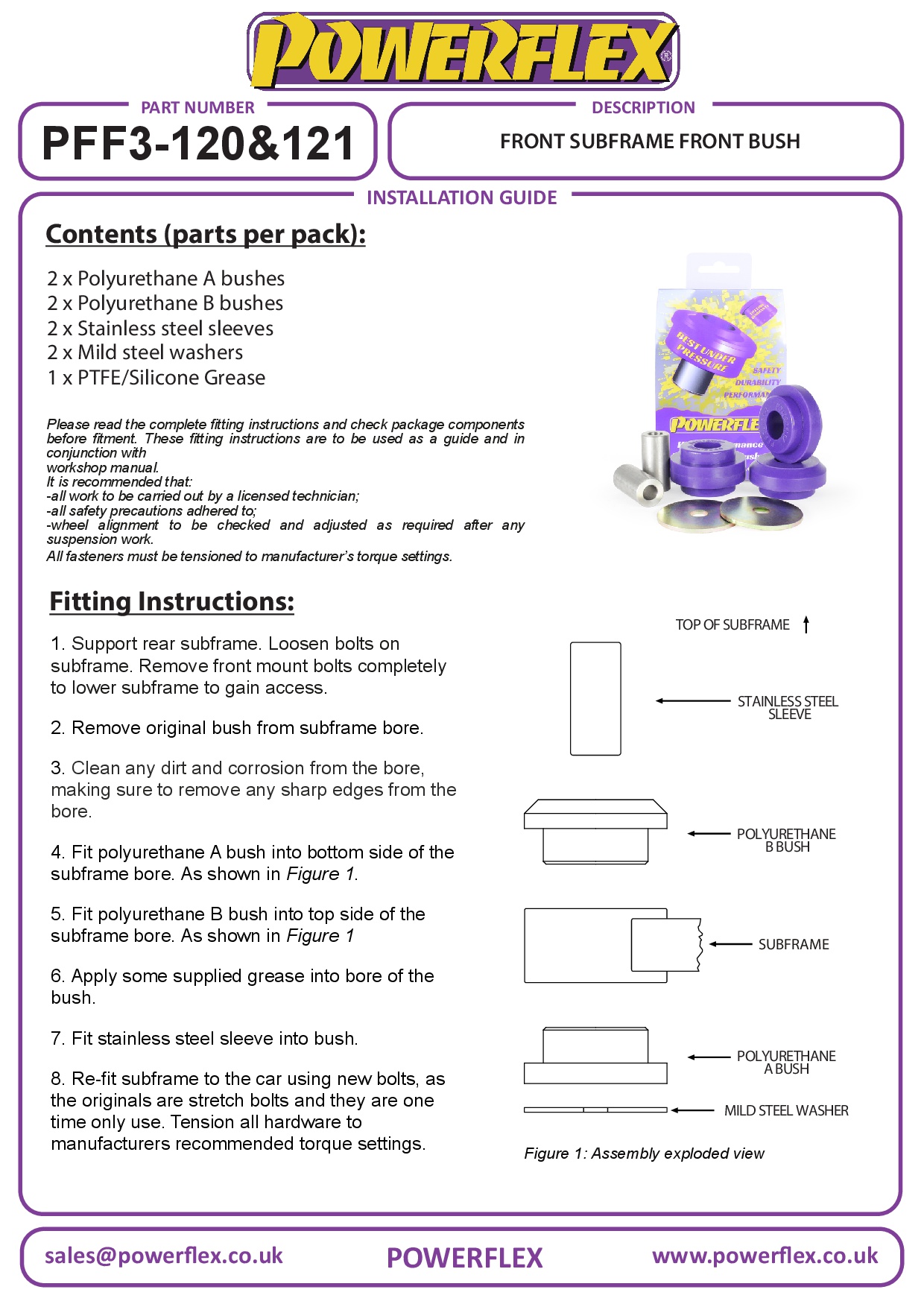 Voorste subframe Voorste bus 10 mm 80 / 90 - inc S2/RS2 & Quattro, straat