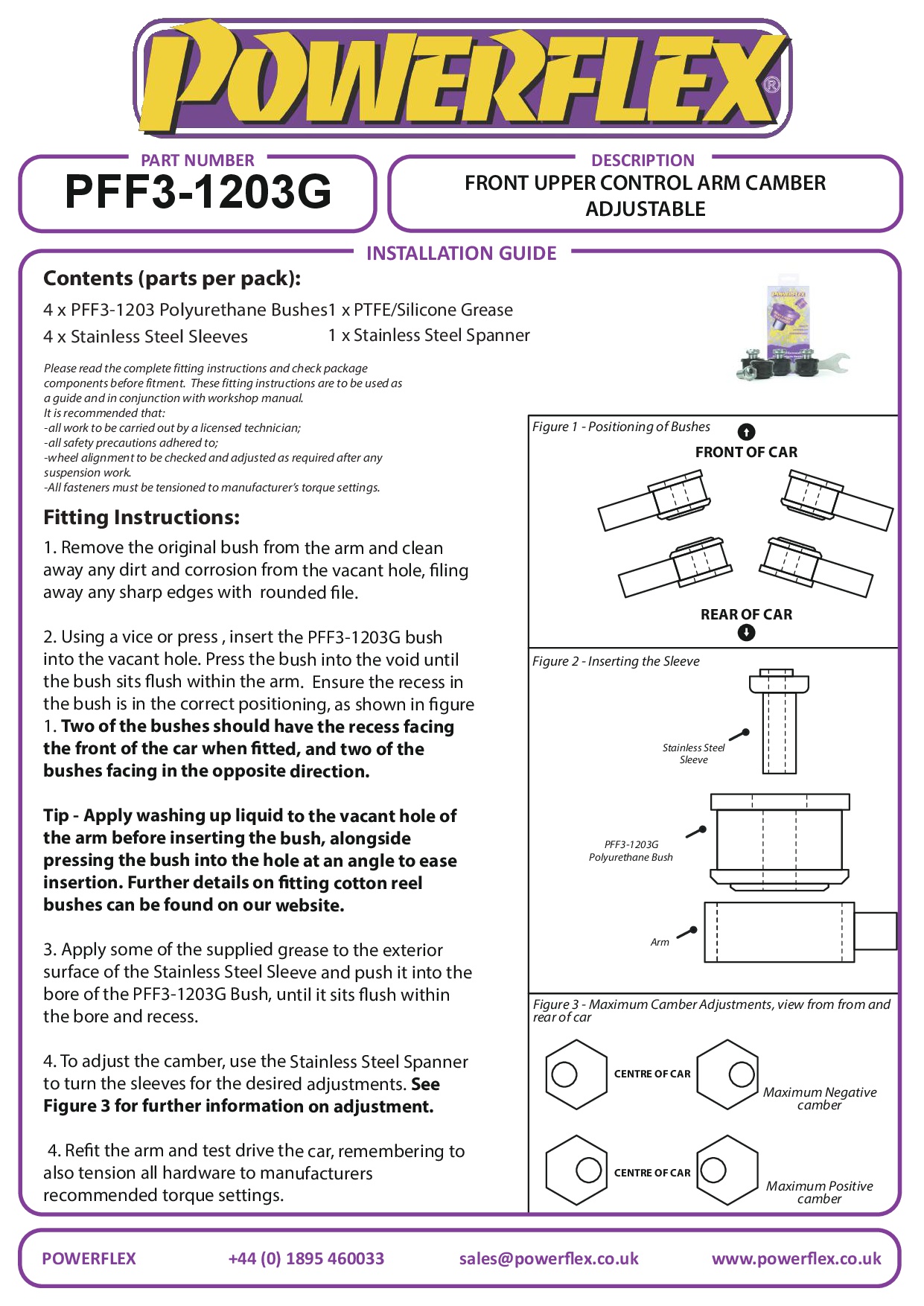 Front Upper Control Arm Bush - Camber Adj A4 / S4 / RS4, A5 / S5 / RS5, A8 / S8, black
