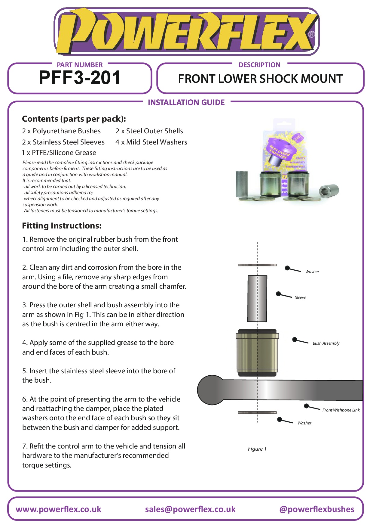 Front Lower Shock Mount A4 / S4 / RS4, A8 / S8, Superb Models, Passat Models, black