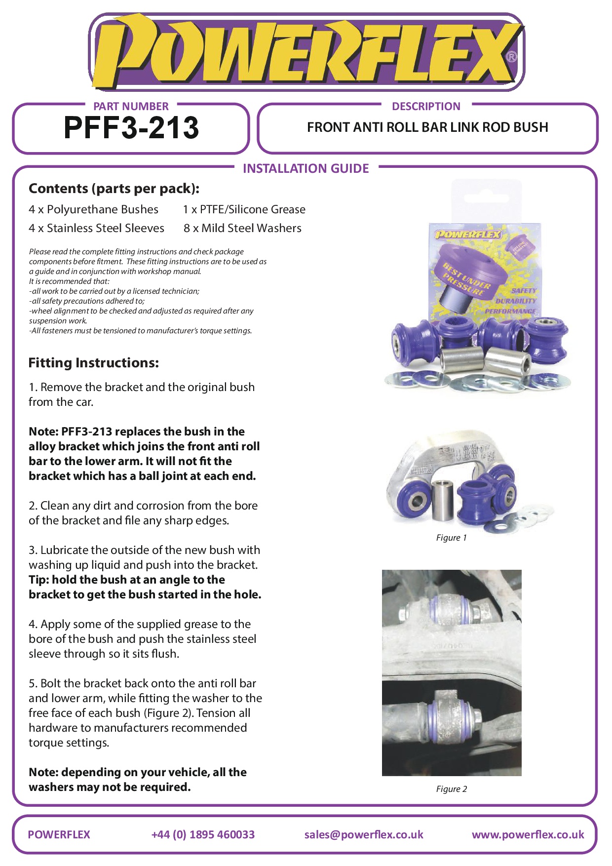 Bus voor stabilisatorstang vooraan Continental GT, Phaeton (2002-2009), straat