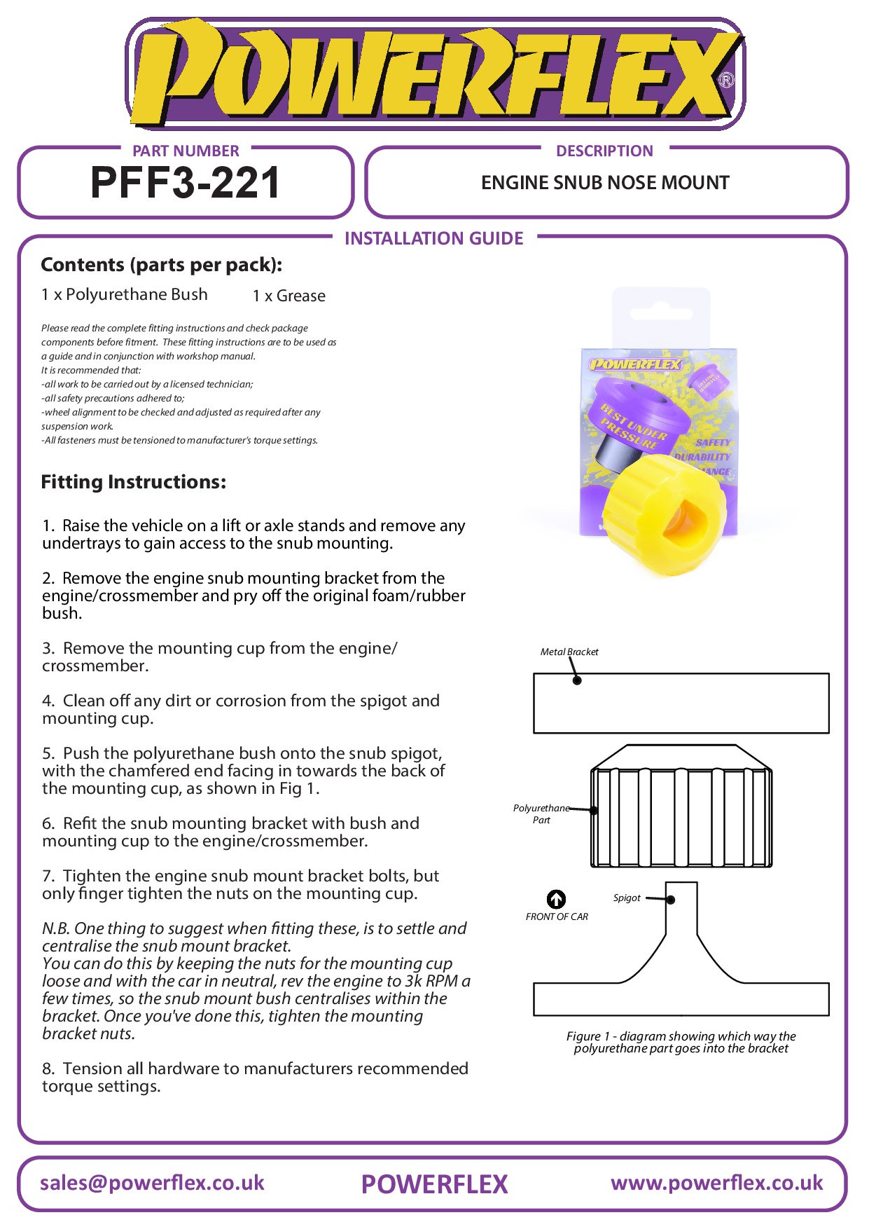 Engine Snub Nose Mount A4 / S4 / RS4, A6 / S6 / RS6, Passat Models, black