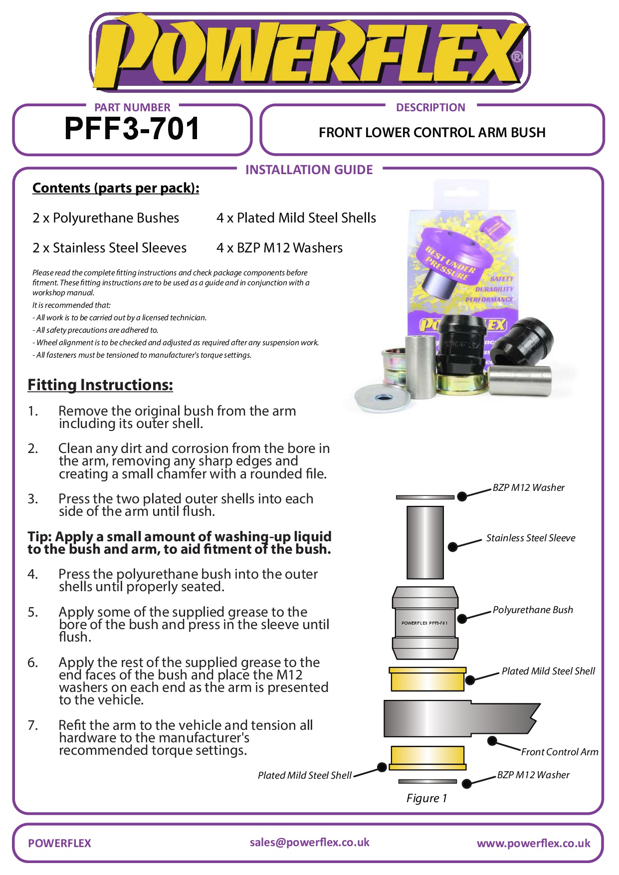 Binnenbus onderste draagarm vooraan A4 / S4 / RS4, A5 / S5 / RS5, A6 / S6 / RS6, A7 / S7 / RS7, Q5 / SQ5, Macan 95B, black