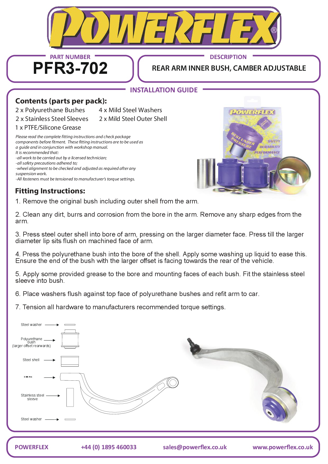 Voorste onderste radiusarm tot chassisbus A4 / S4 / RS4, A5 / S5 / RS5, A6 / S6 / RS6, A7 / S7 / RS7, A8 / S8, Q5 / SQ5, Continental GT, Macan 95B, black