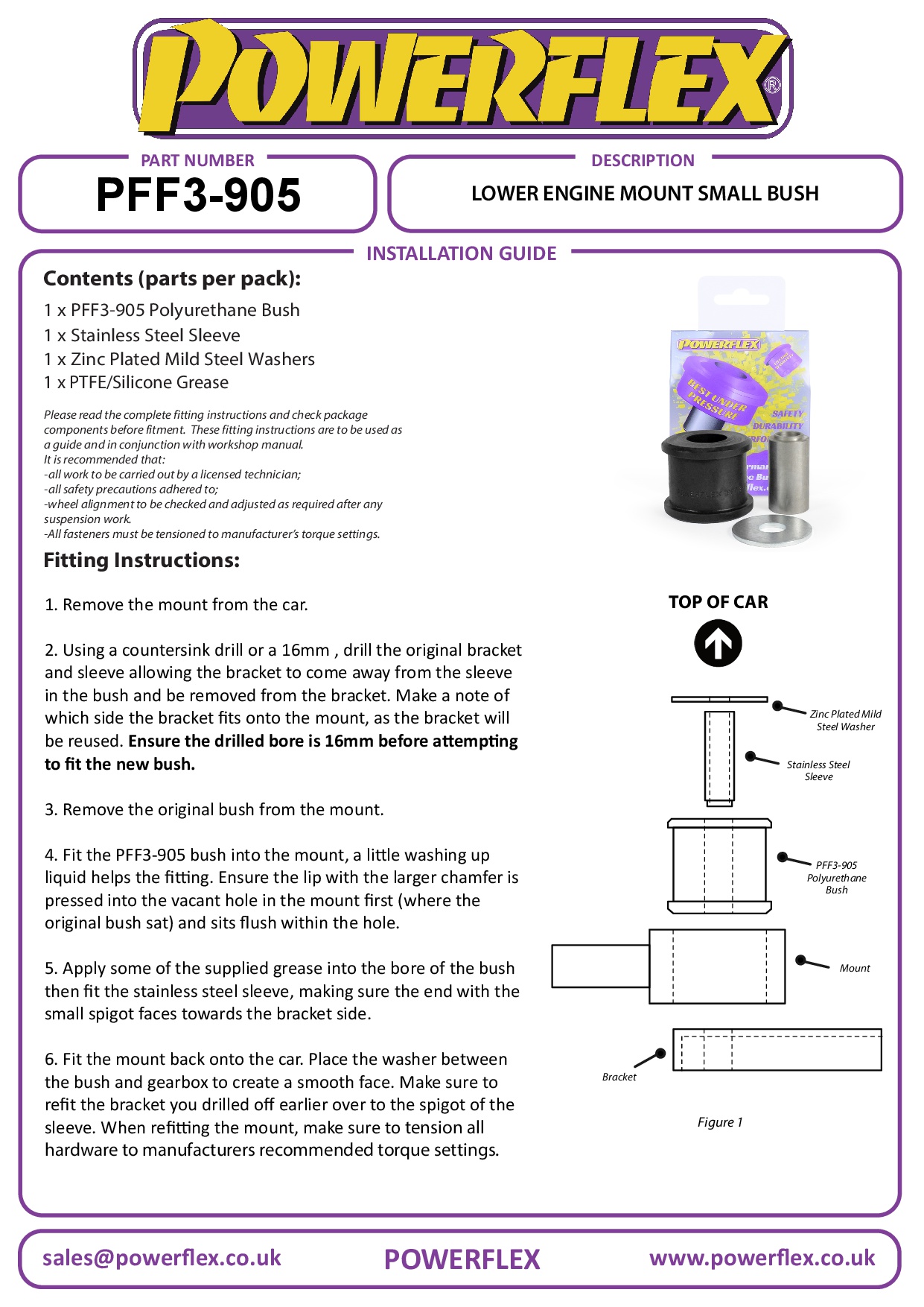Kleine bus onderste motorsteun A3 / S3 / RS3, Q3 / RSQ3, TT Models, Passat Models, Tiguan Models, black