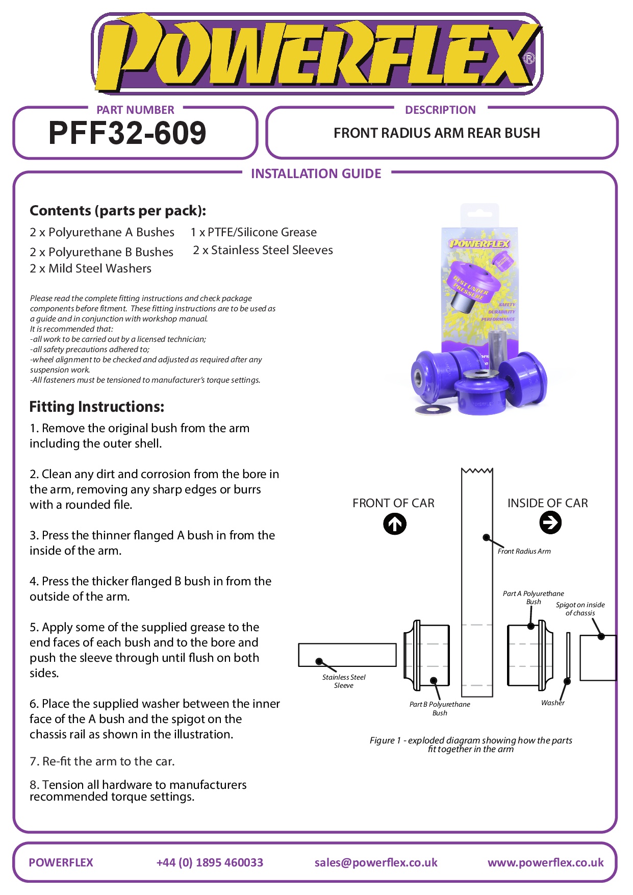 Front Radius Arm Rear Bush Discovery, road