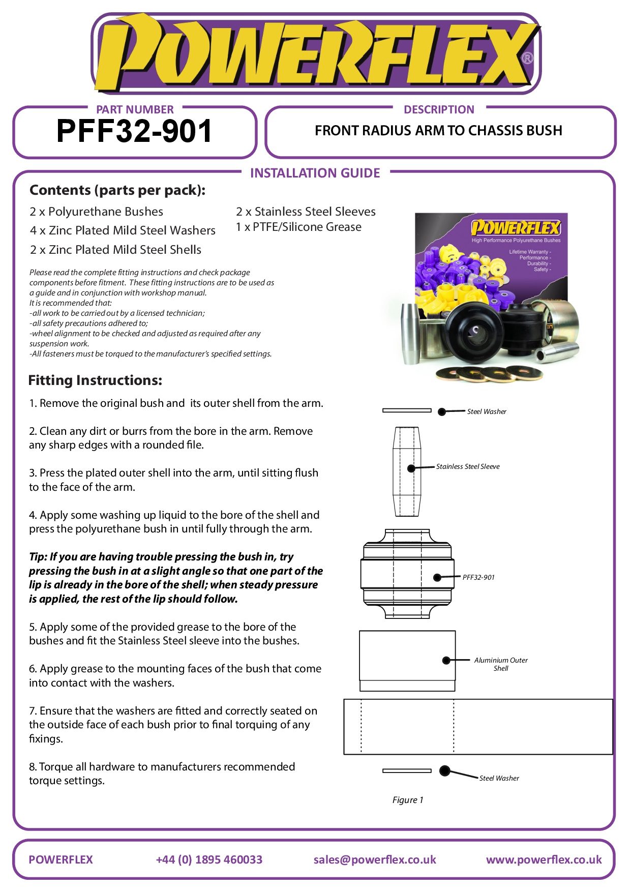 Voorste radiusarmbus Defender, Discovery, Range Rover inc Sport, Evoque & Classic, straat