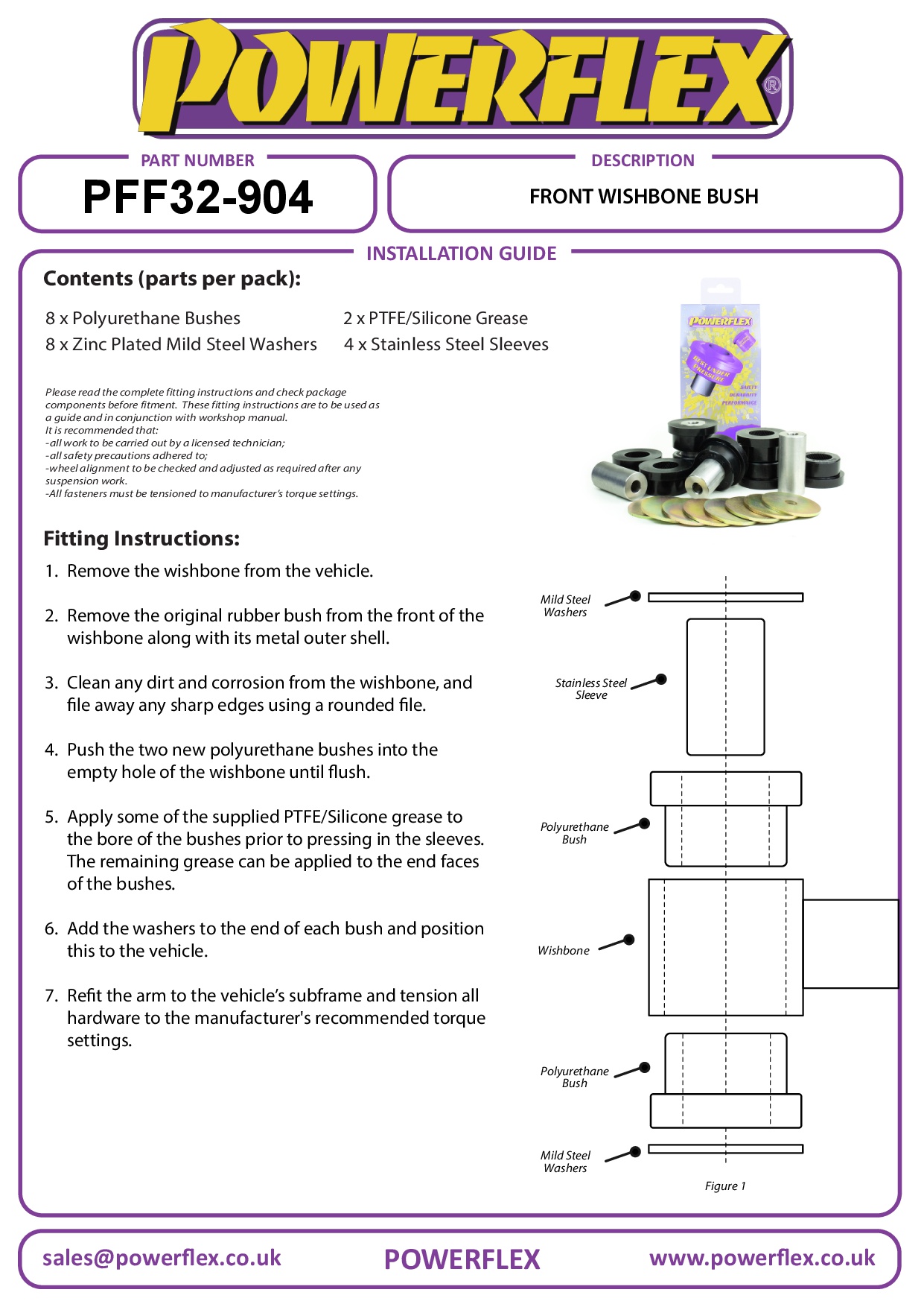 Voorste bovenste draagarmbus Defender, Discovery, Range Rover inc Sport, Evoque & Classic, straat