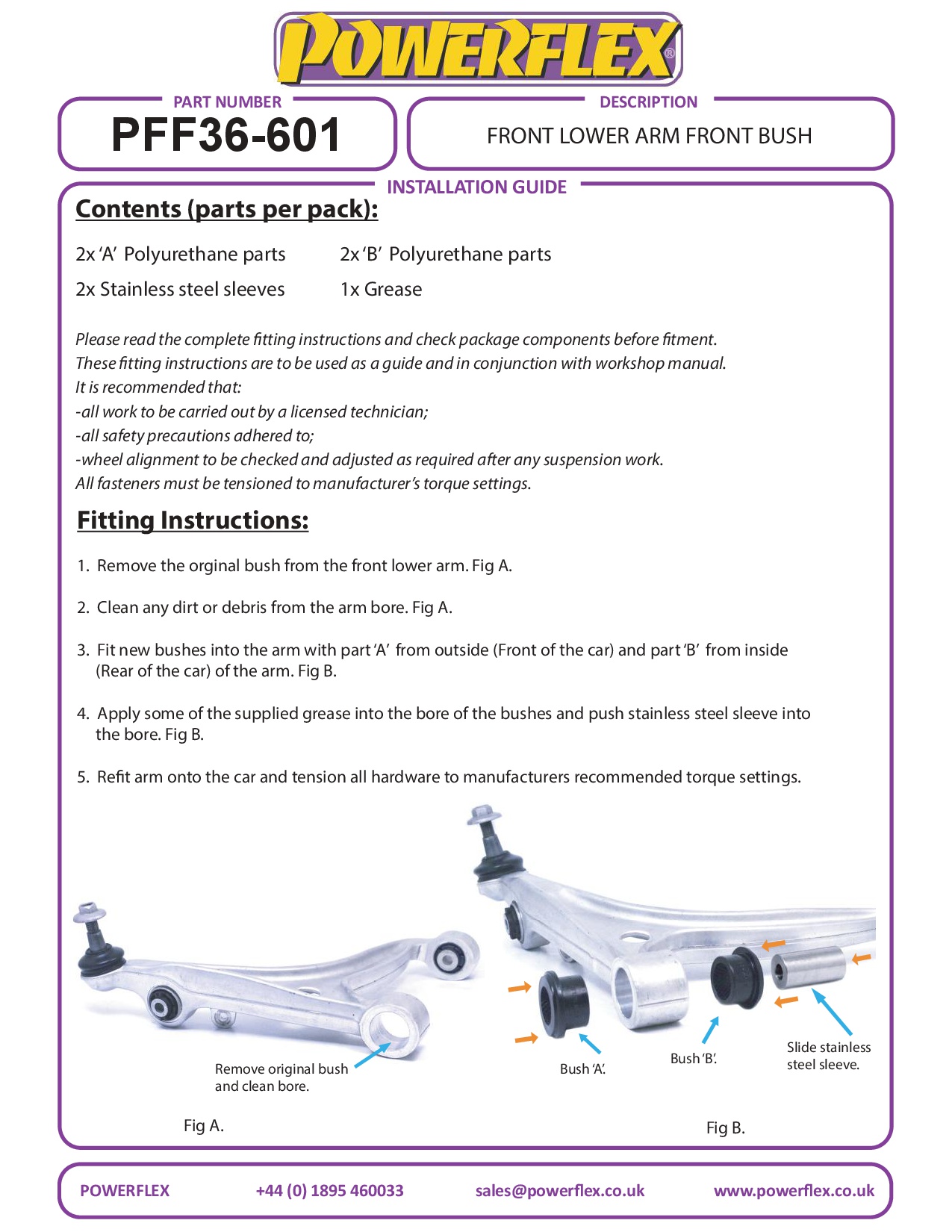 Front Lower Arm Front Bush 124 Spider incl. Abarth, MX-5, Miata, Eunos, road