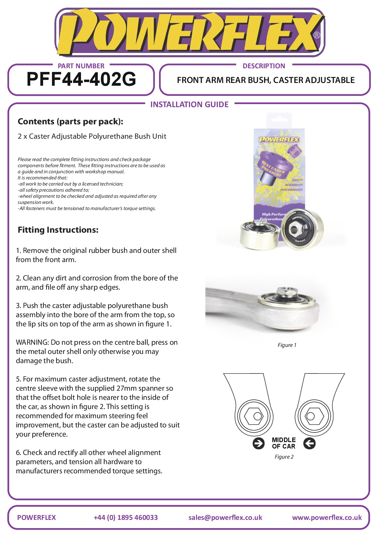 Front Arm Rear Bush, Caster Adjustable Lancer Evolution X CZ4A, black