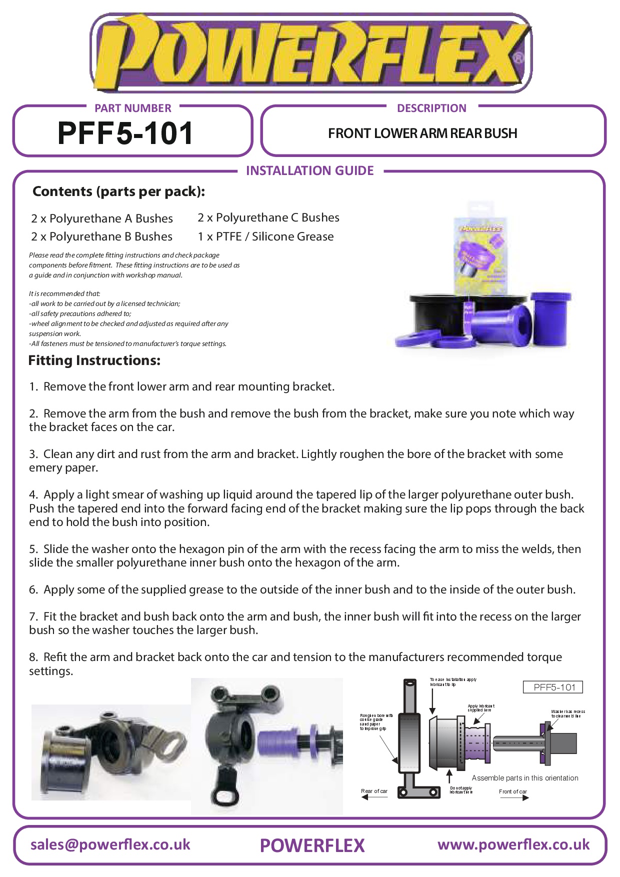 Voorste draagarm, achterste bus R50/52/53 Gen 1, black