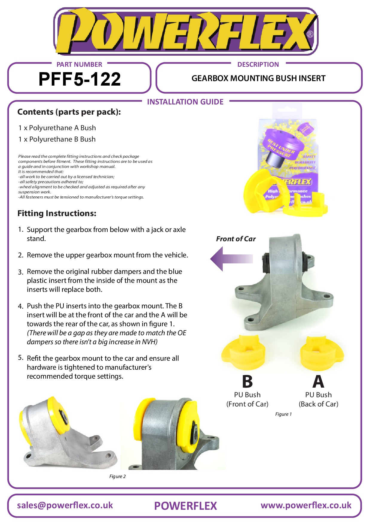 Montagebus voor versnellingsbak R50/52/53 Gen 1, black