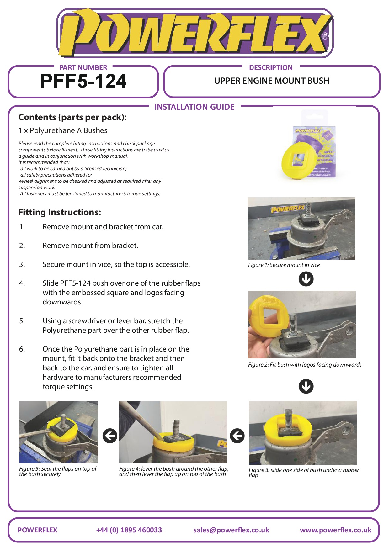 Upper Engine Mount Bush Insert R50/52/53 Gen 1, black