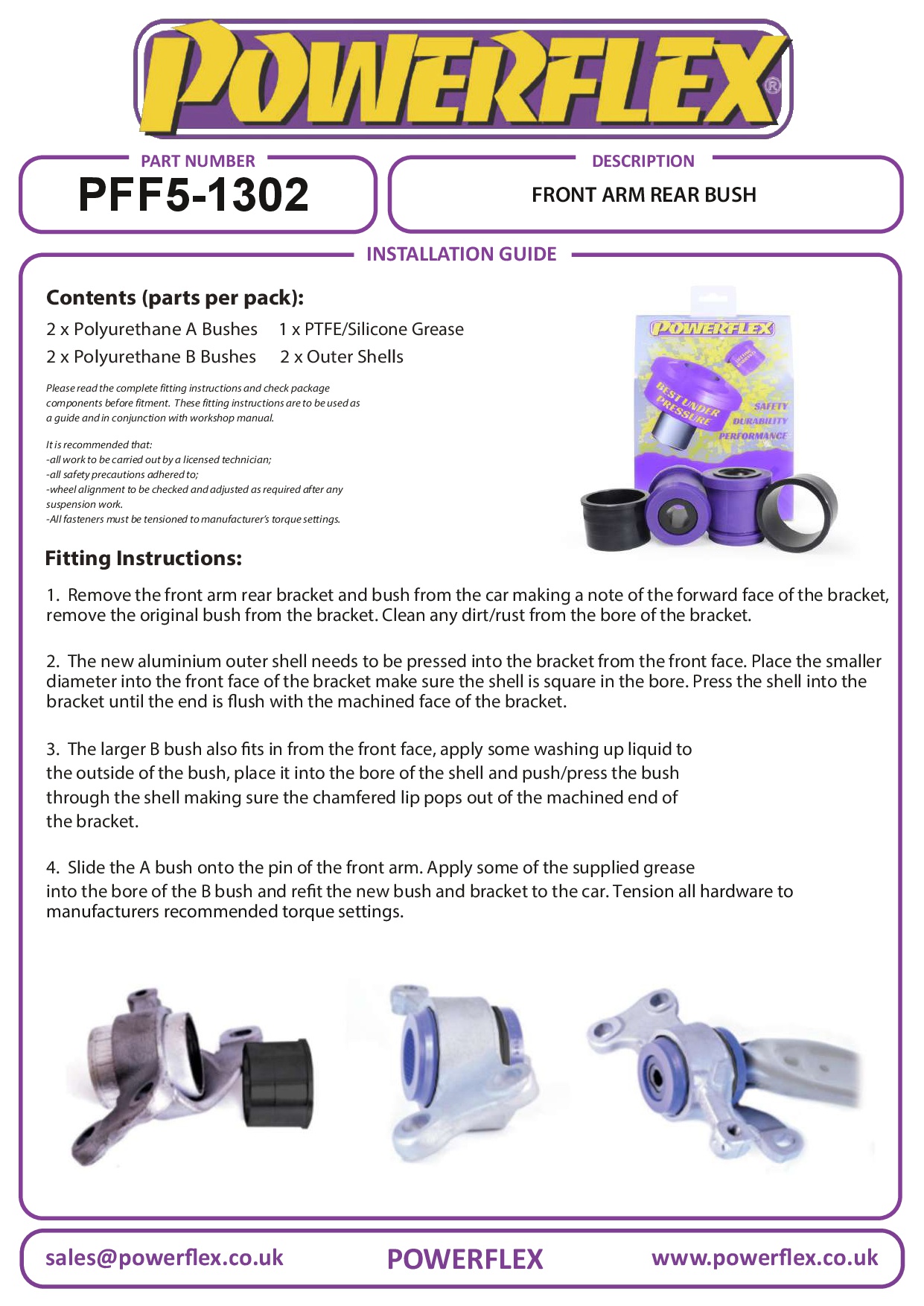 Front Arm Rear Bush 1 Series, 2 Series, X Series, F54 Clubman Gen 2, F55 / F56 Gen 3, F57 Cabriolet, F60 Countryman Gen 2, M13 60H/100H, road