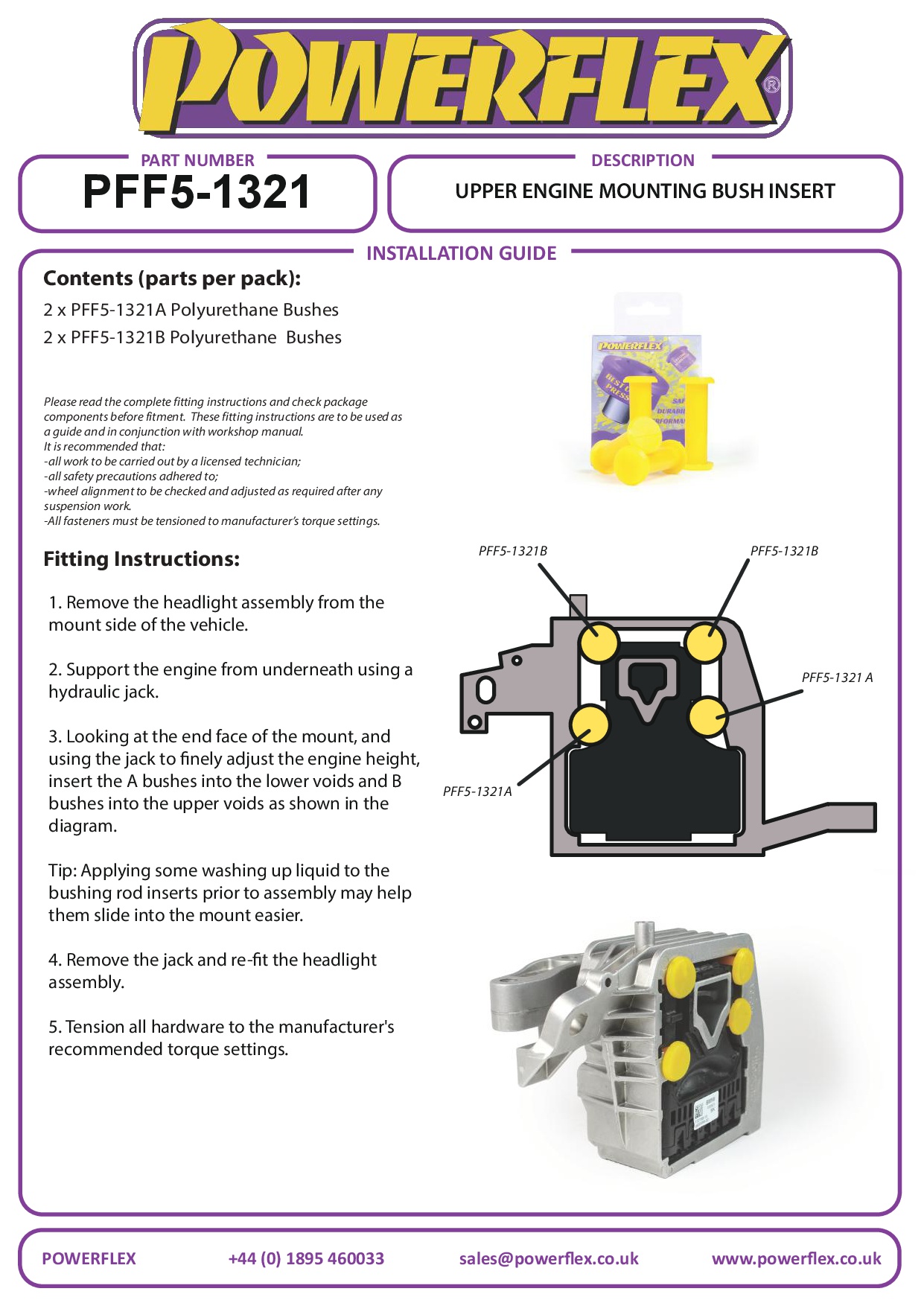 Upper Engine Mount Insert Kit 1 Series, 2 Series, X Series, F54 Clubman Gen 2, F55 / F56 Gen 3, F57 Cabriolet, F60 Countryman Gen 2, M13 60H/100H, road