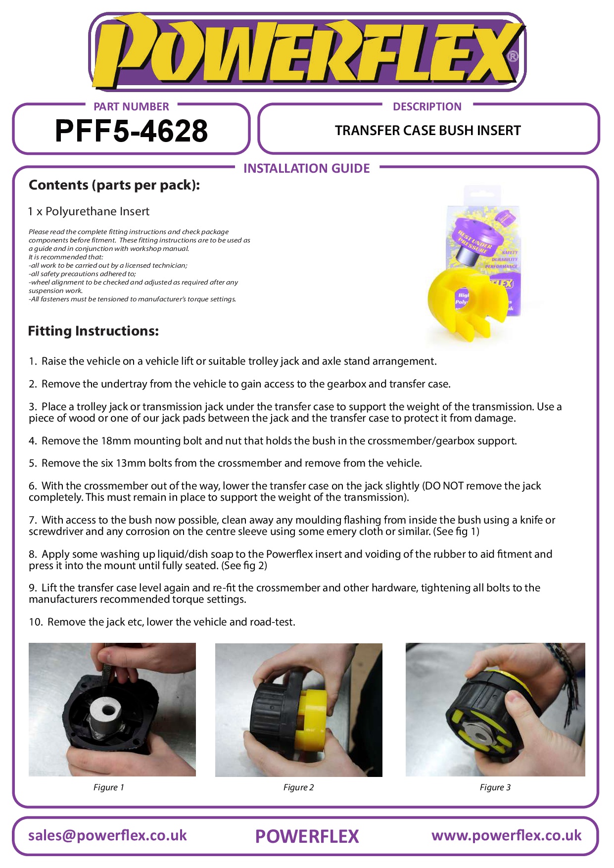 Transfer Case Bush Insert (Standard) X Series, road