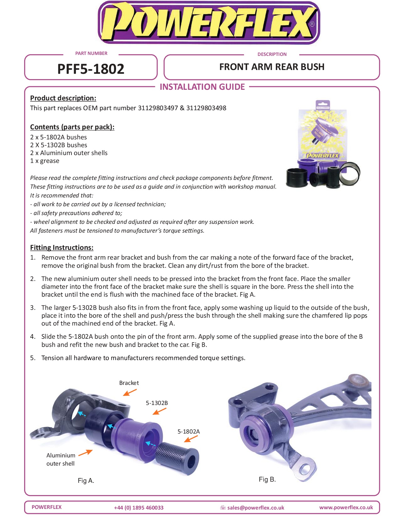 Voorste arm achterste bus R60 Countryman Gen 1, R61 Paceman, straat