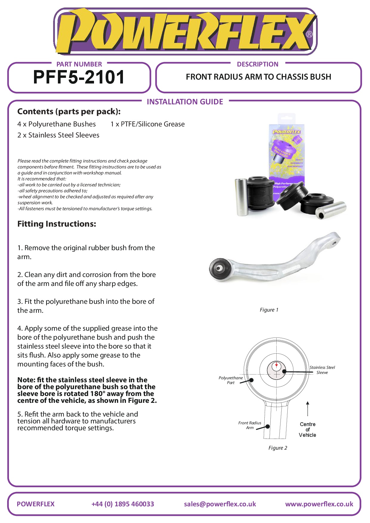 Front Radius Arm to Chassis Bush 5 Series, road