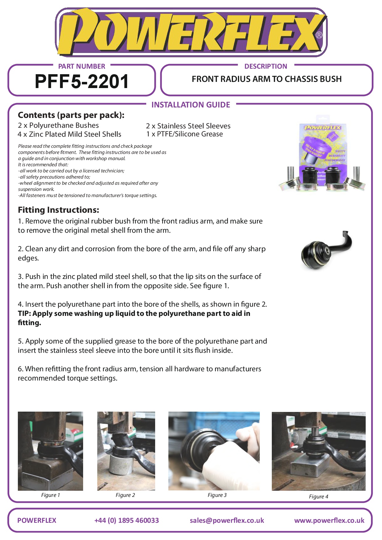 Front Radius Arm To Chassis Bush X Series, road