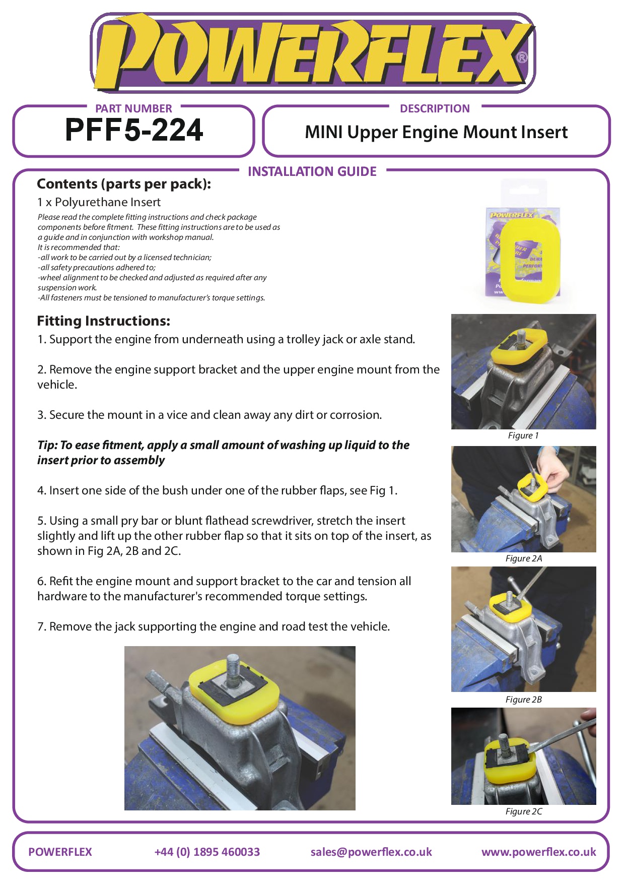 Upper Engine Mount Insert (Diesel) R55 Clubman Gen 1, R56/57 Gen 2, R58 Coupe, R59 Roadster, R60 Countryman Gen 1, R61 Paceman, road