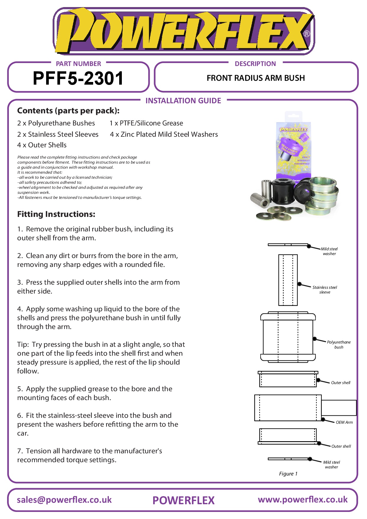 Front Radius Arm Bush G80 G82 G83 G87 M2 M3 M4 road