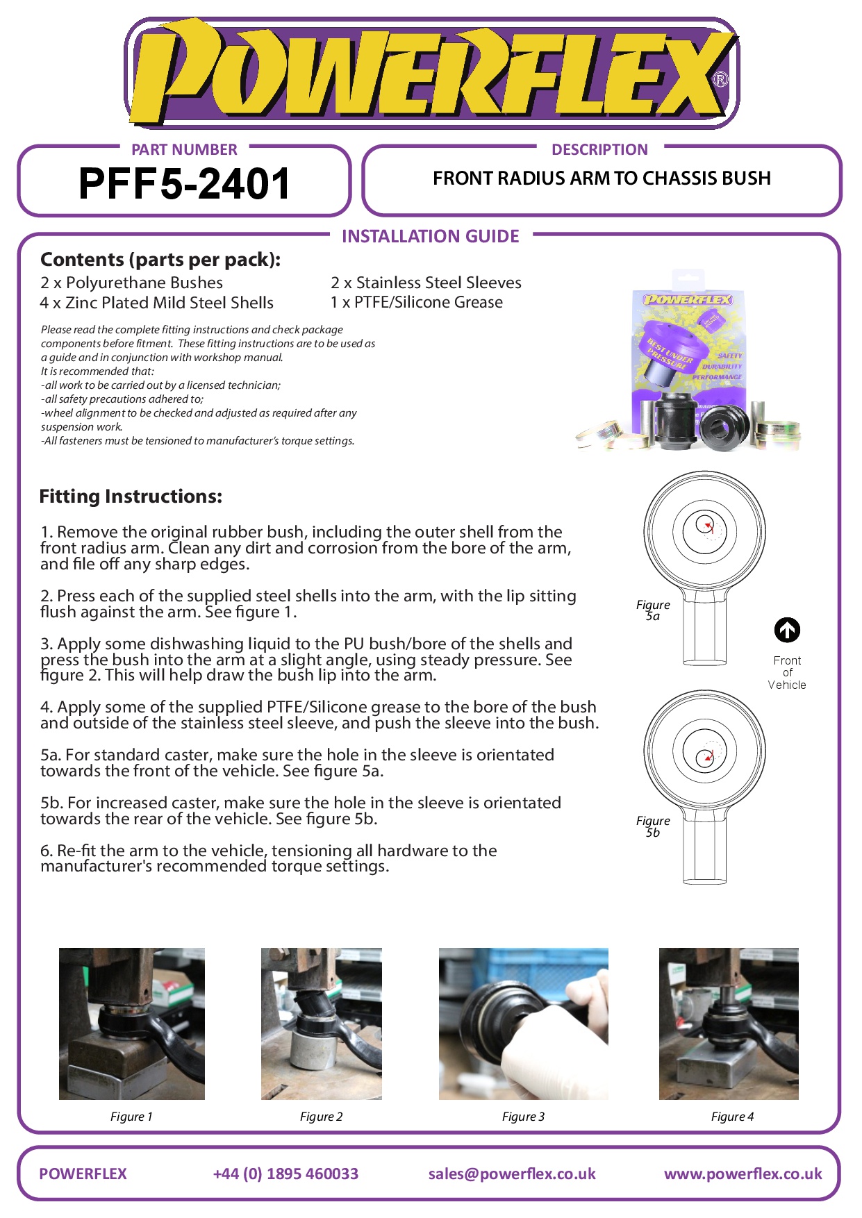 Front Radius Arm To Chassis Bush X Series, road