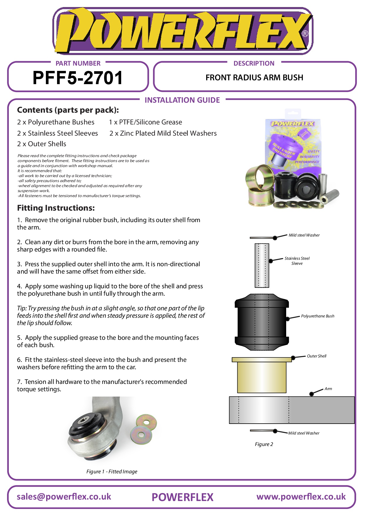 Front Radius Arm Bush 3 Series, road