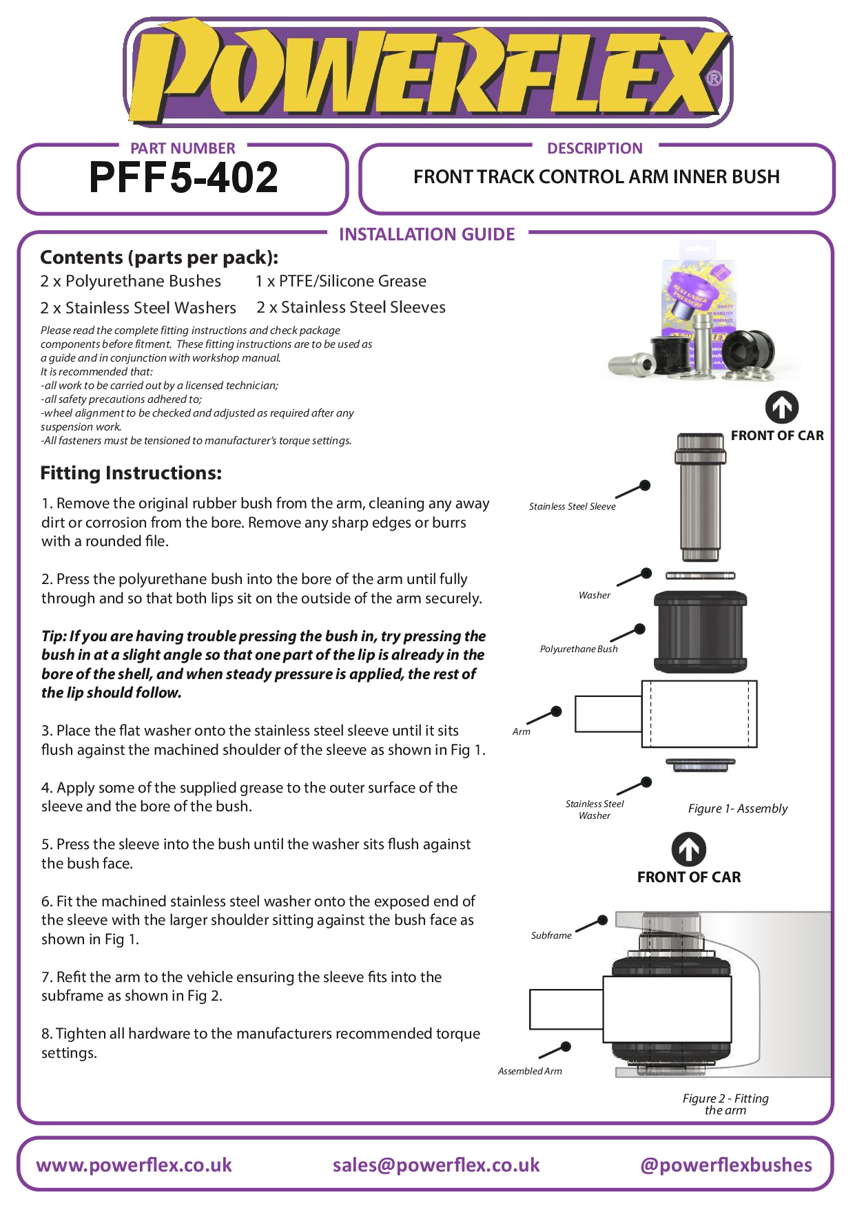 Front Track Control Arm Inner Bush 1 Series, 3 Series, X Series, black