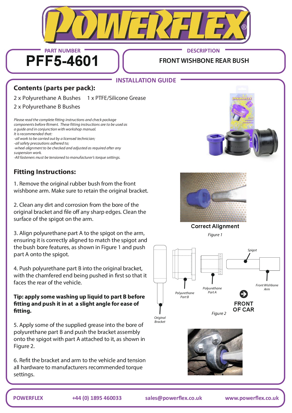 Front Wishbone Rear Bush 3 Series, black